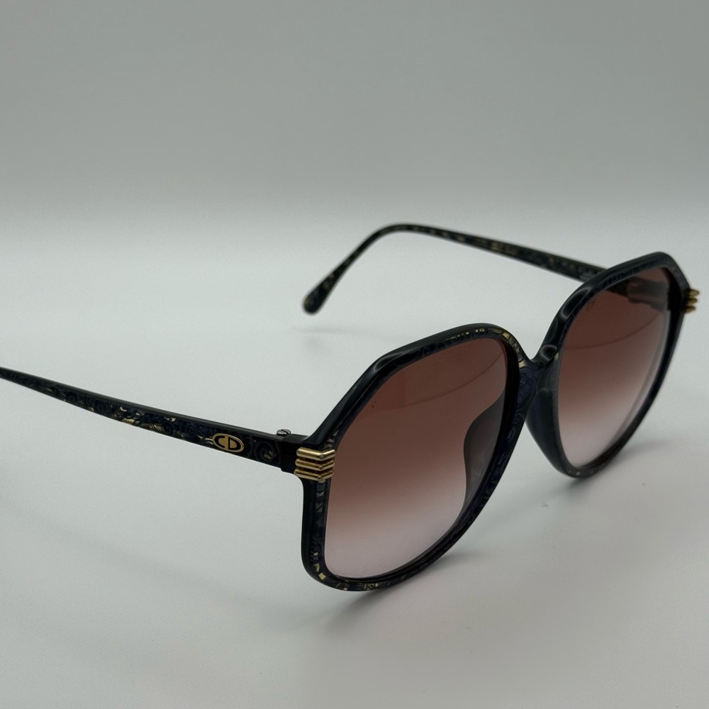 Christian Dior Black and Gold Sunglasses. Vintage - Picture 5 of 6